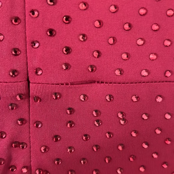 Veronica Beard Kiah Rhinestone Plunge Neck Long Sleeve High-Low Maxi Dress - Picture 10 of 10